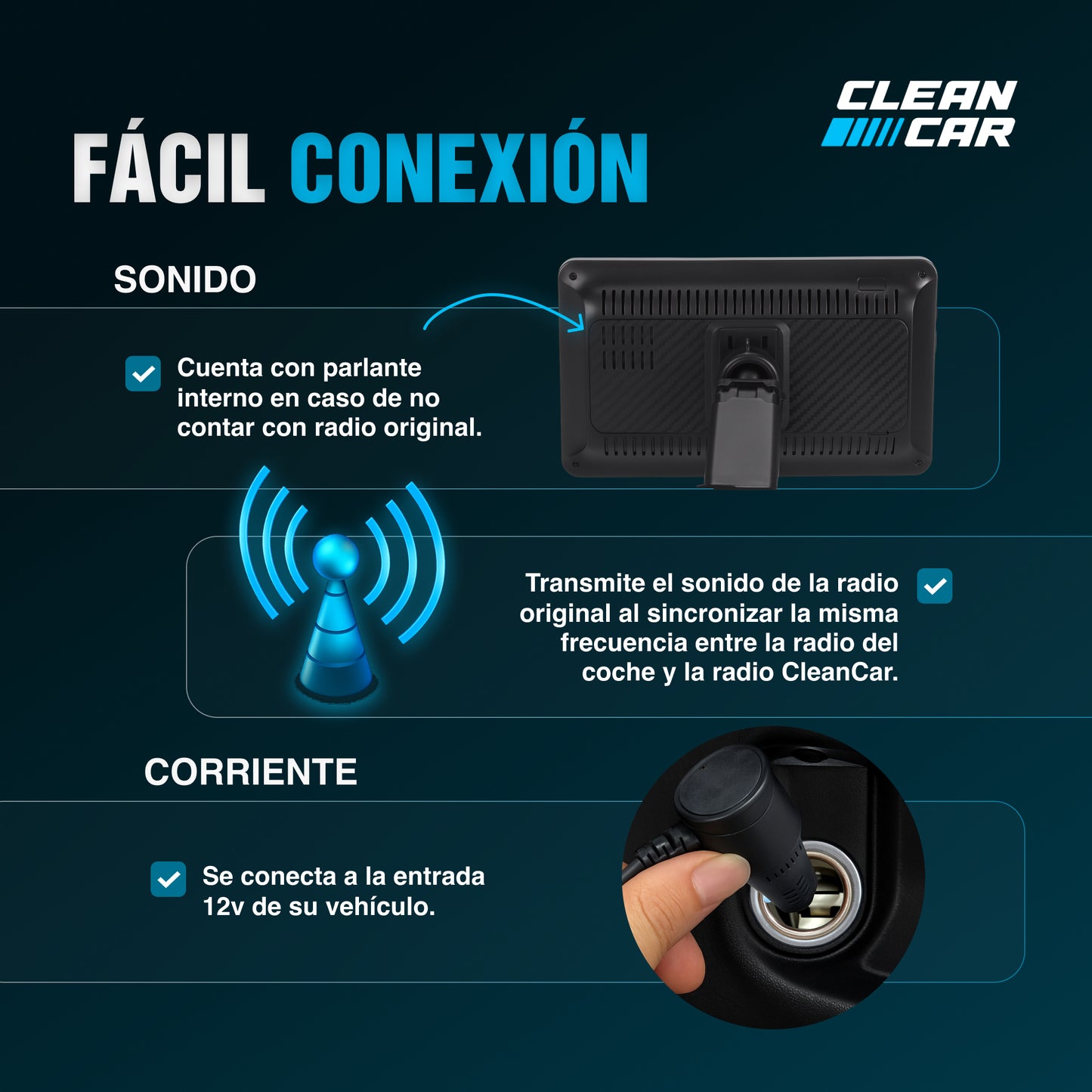Pantalla Para Auto Portátil Táctil 7" Pulgadas con Cámara Reversa
