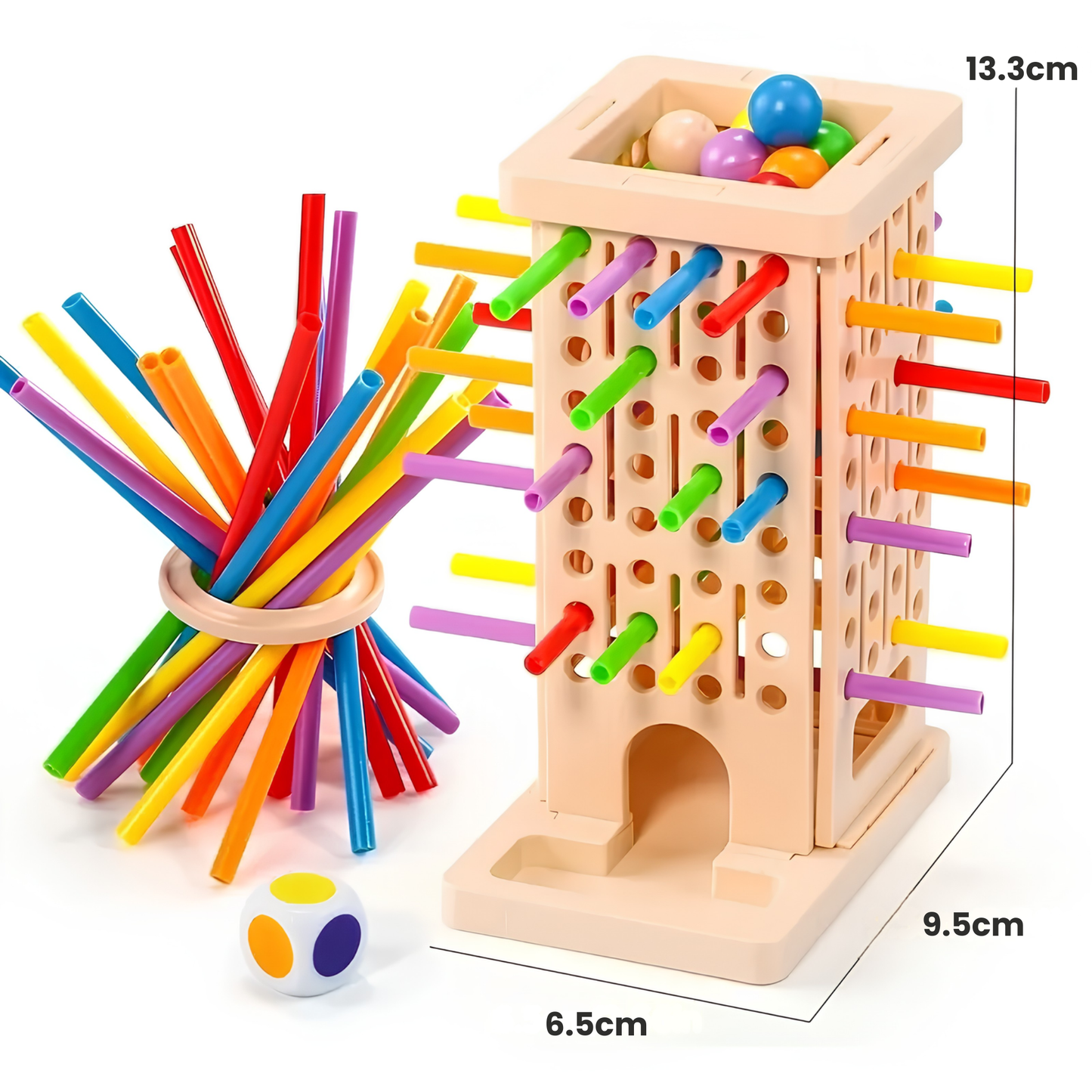 Torre Didáctica de Palitos con Pelotas