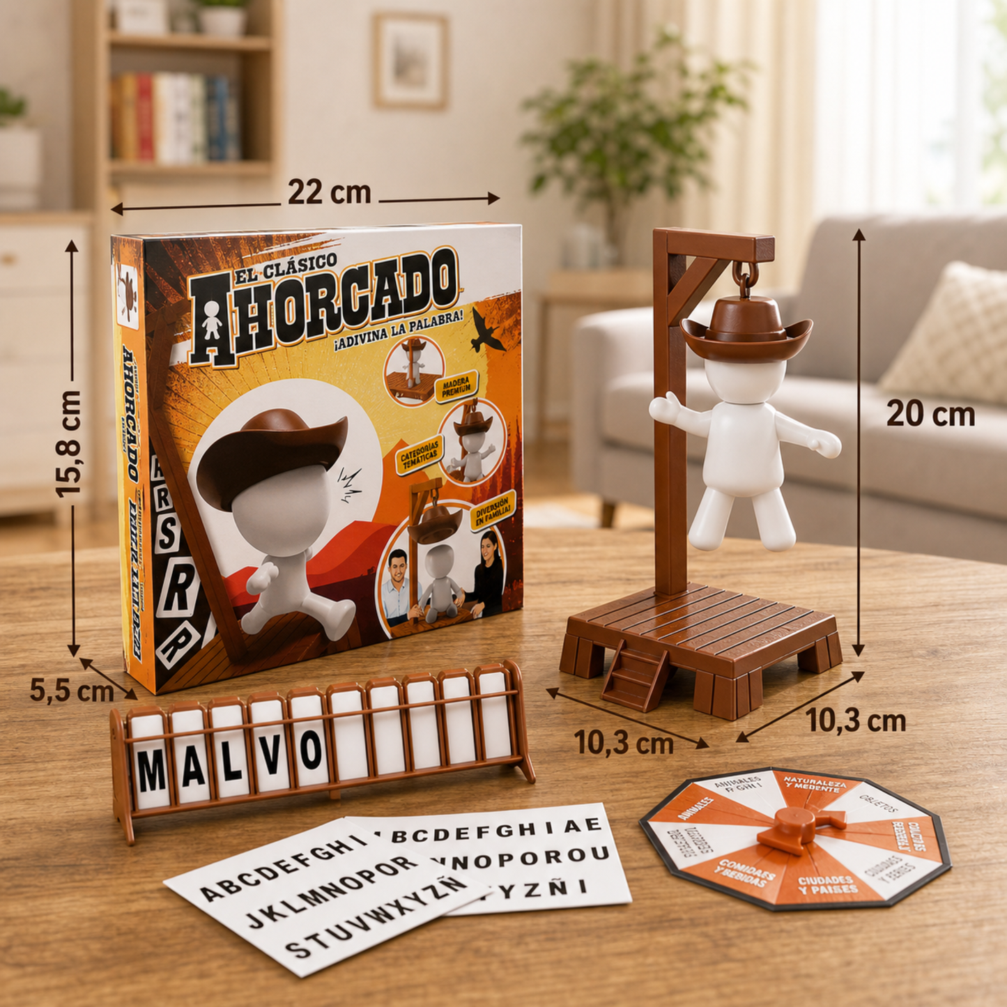 Juego de Mesa El Ahorcado Clásico 3D