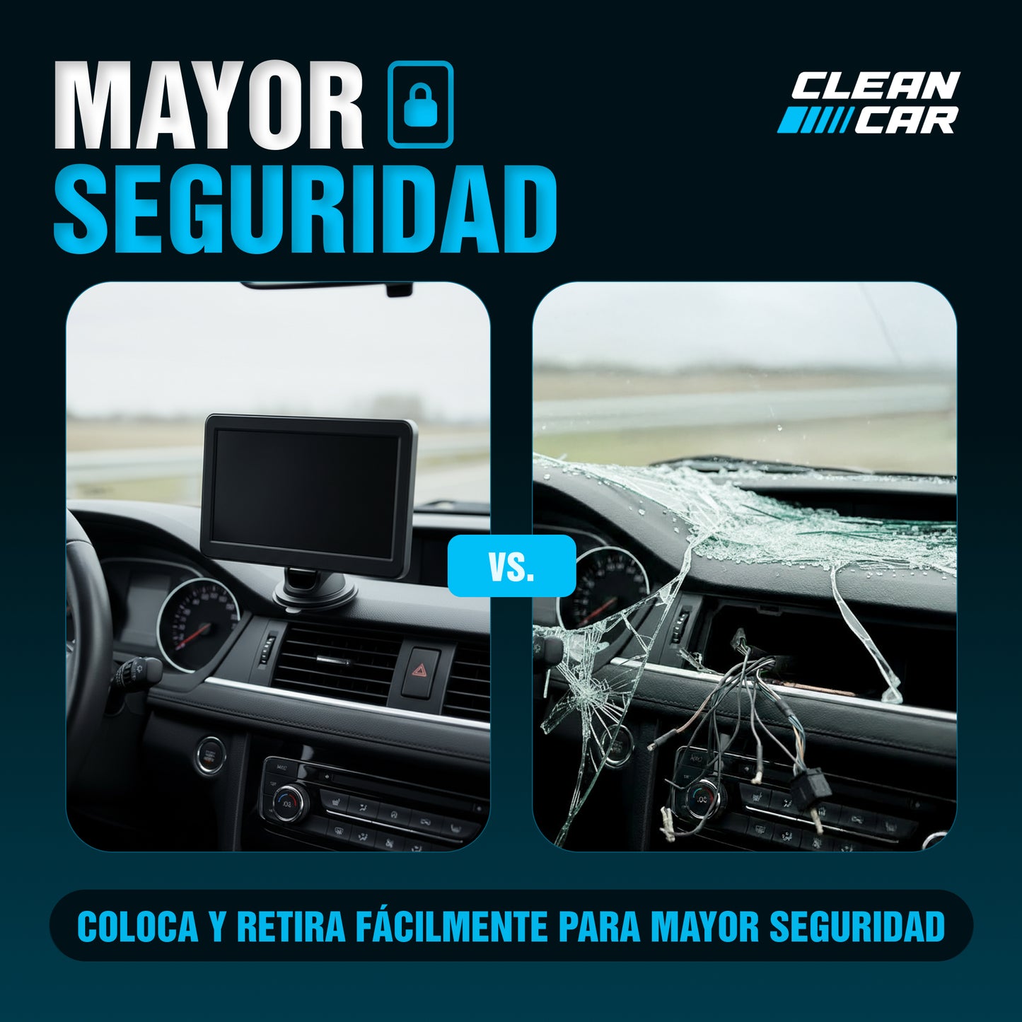 Pantalla Para Auto Portátil Táctil 7" Pulgadas con Cámara Reversa