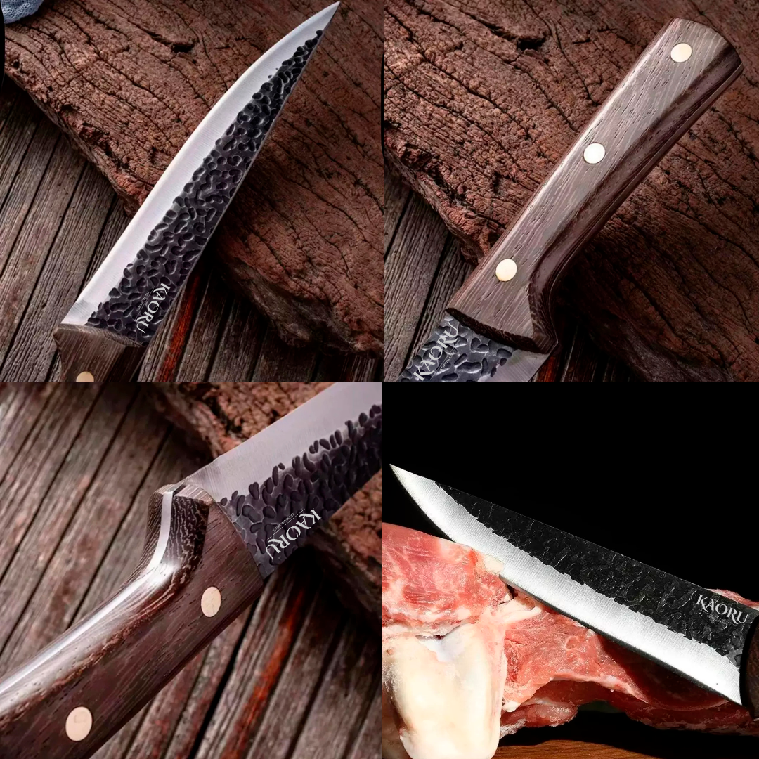 Cuchillo Para Tabla Asado Premium Acero Inoxidable Forjado + Vaina