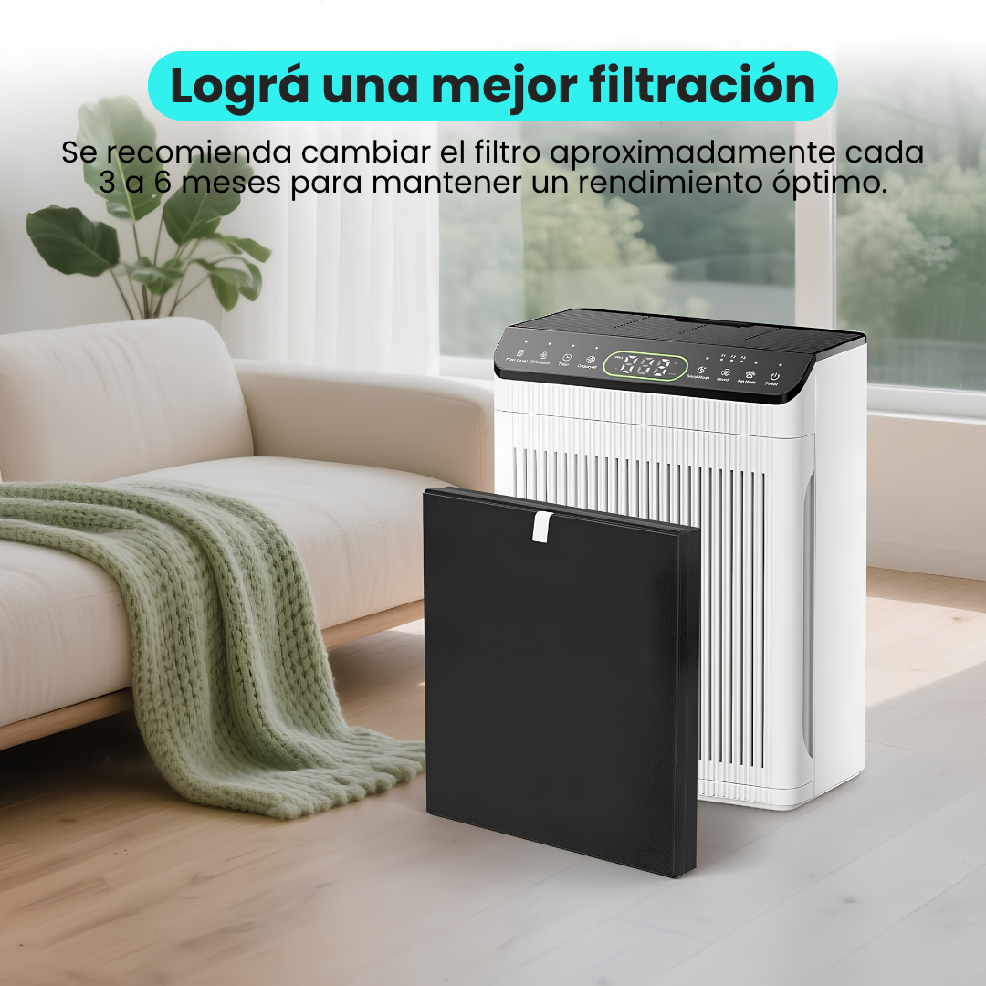 Filtro para Purificador de Aire Triple Capa HEPA Carbón Activado