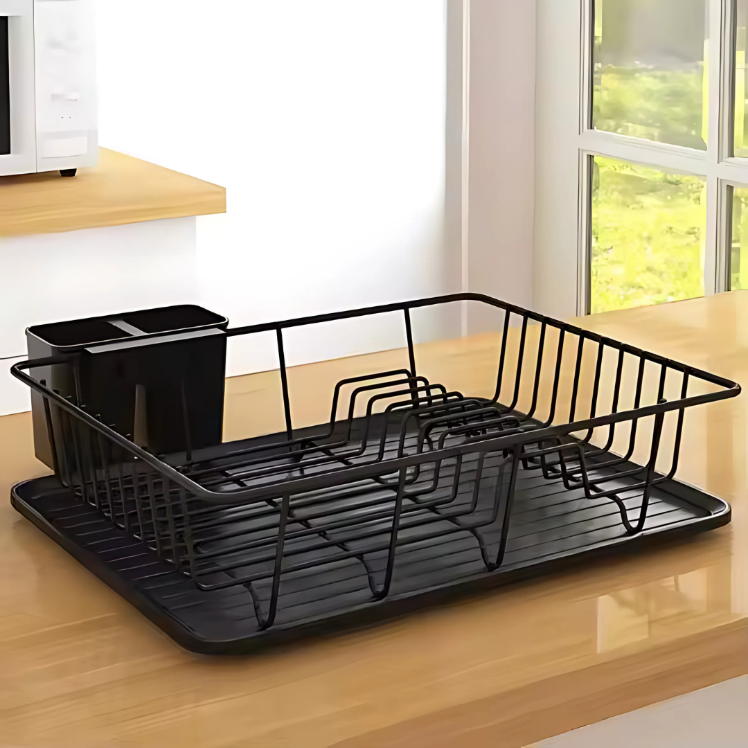 Escurridor De Platos Con Soporte Para Utensilios