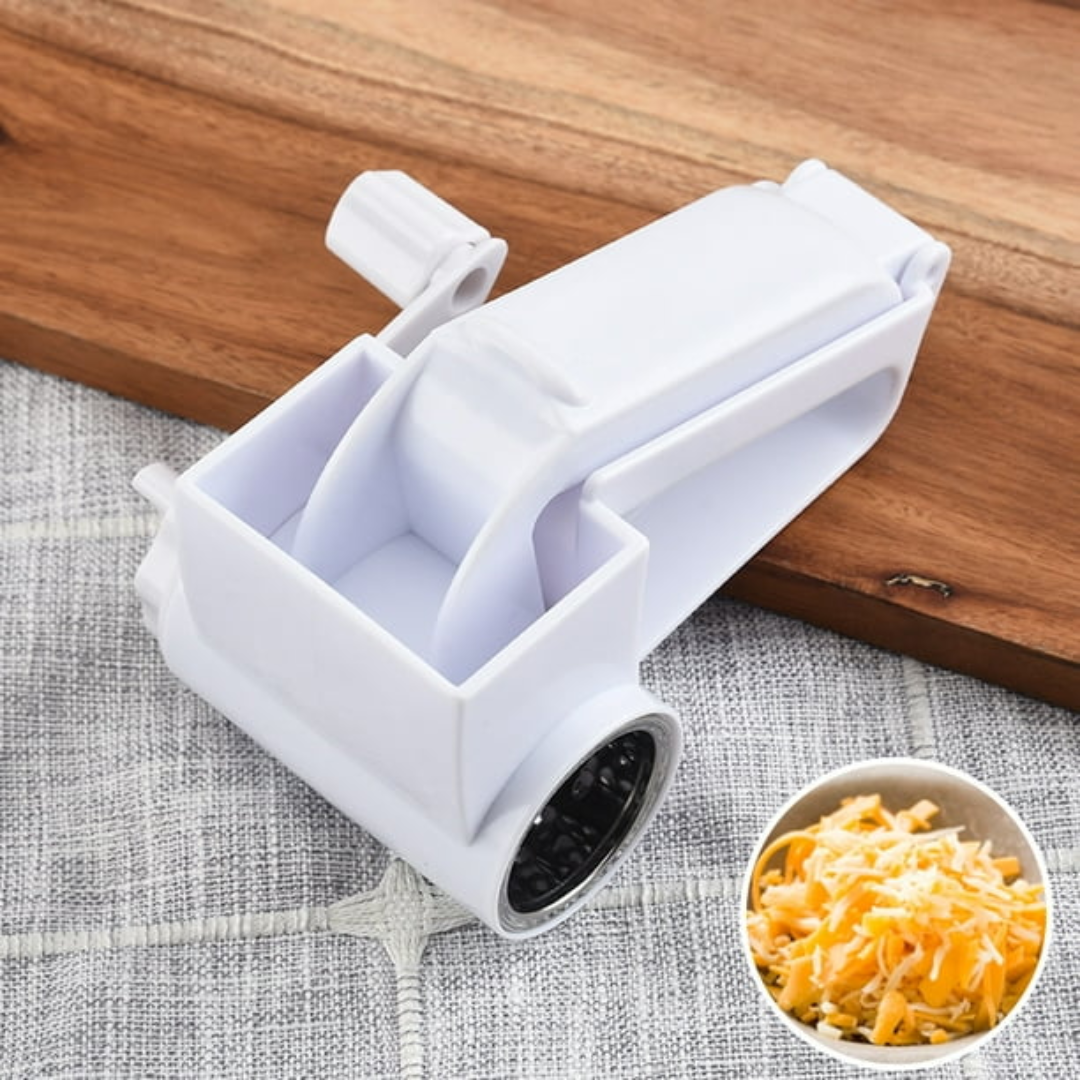 Rallador de Queso con Manivela de Acero Inoxidable - Cortá y Rallá con Precisión