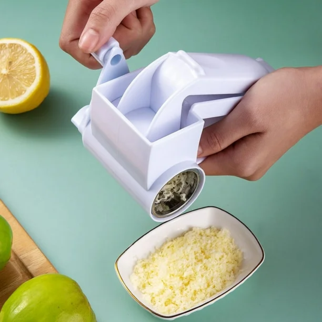 Rallador de Queso con Manivela de Acero Inoxidable - Cortá y Rallá con Precisión