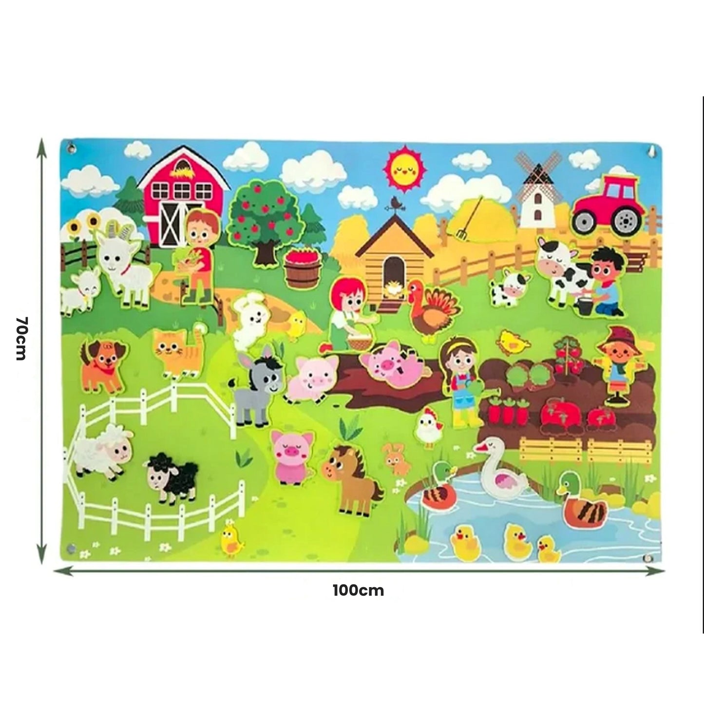 Fieltro Granja de Animales Colocables Velcro
