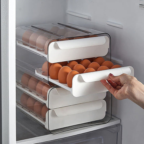 Huevera Organizador de Dos Niveles - Almacenamiento eficiente y elegante