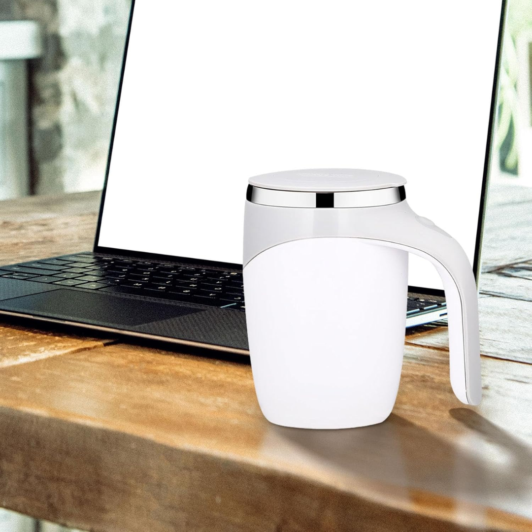 Taza Batidor Automatico Cafe Te Con Mezcaldor Magnético