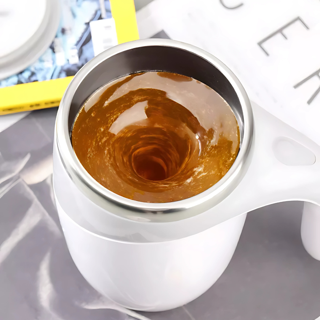 Taza Batidor Automatico Cafe Te Con Mezcaldor Magnético