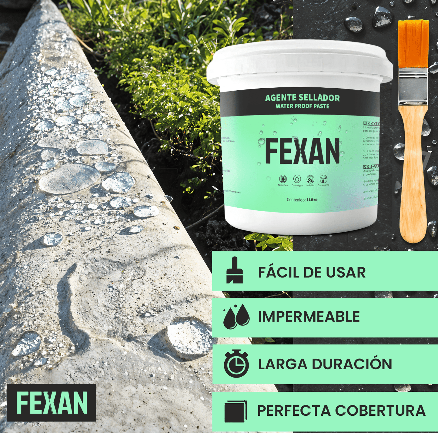 Agente Sellador Invisible Waterpoof Paste - FEXAN © 1 Litro - Malvo