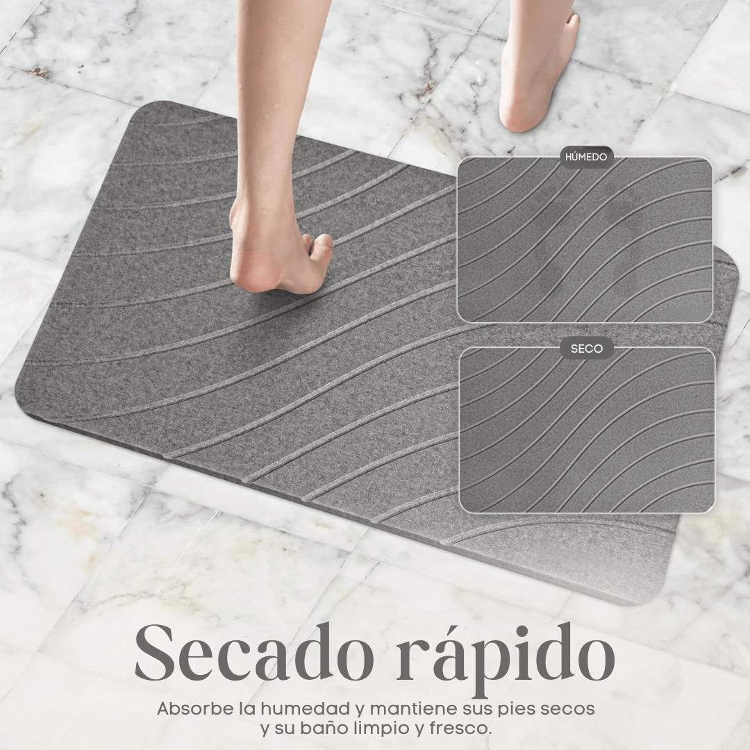 Alfombra de Diatomita Antideslizante - Absorbe al Instante - Malvo