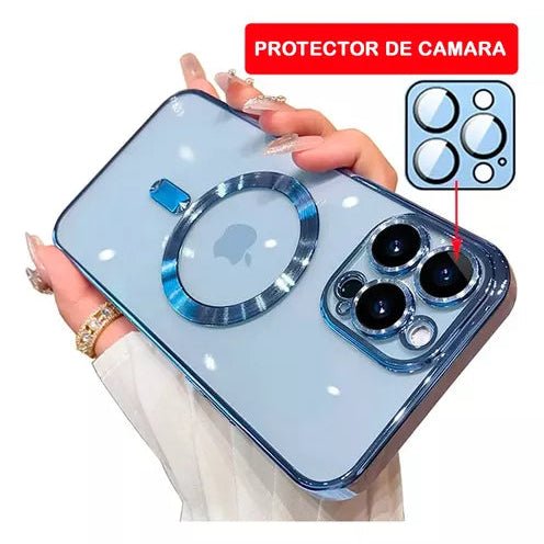 Case Magsafe Transparente Proteccion Cam iPhone 15/pro/max © - Malvo