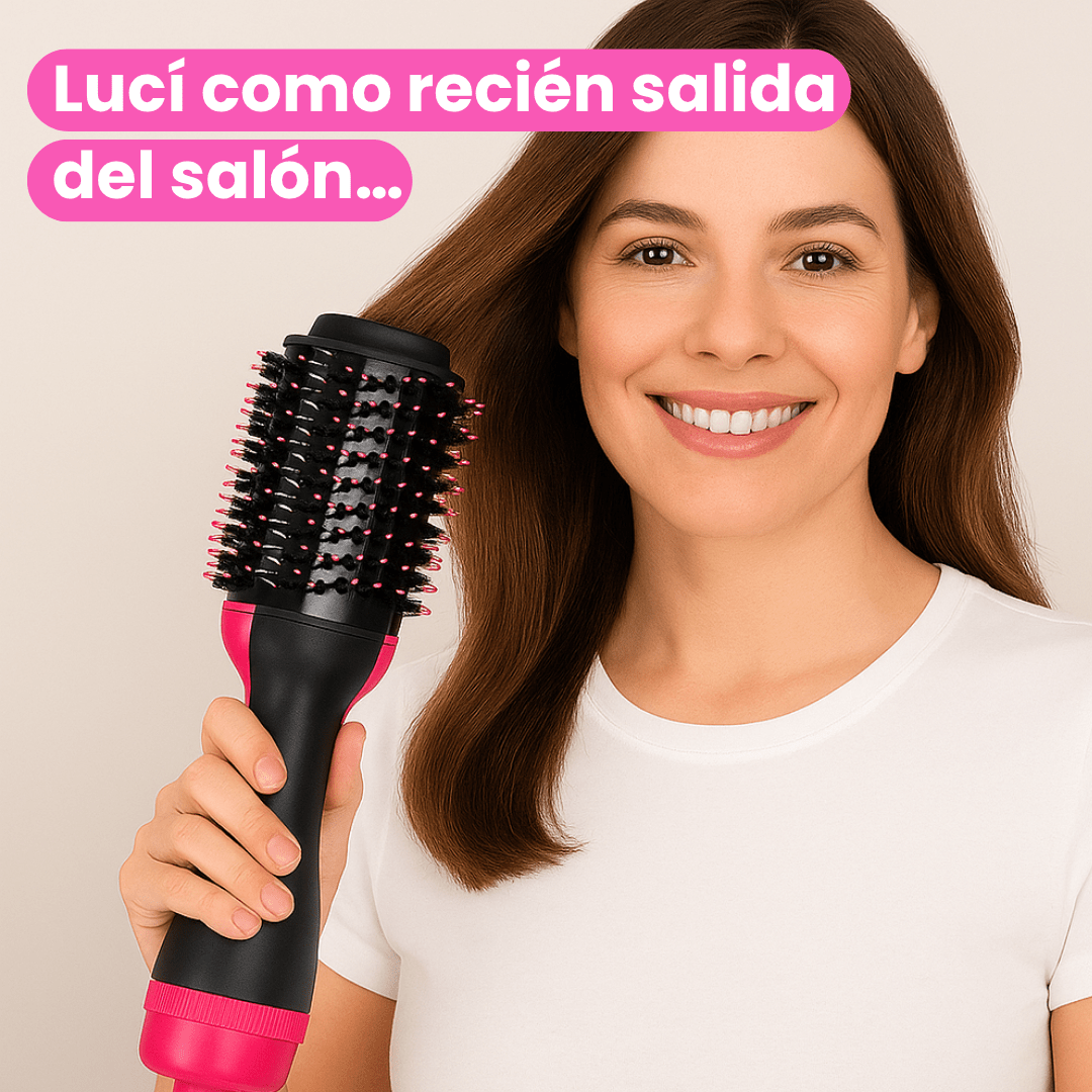 Cepillo Alisador 3 en 1 ¡Peina, Seca y Alisa! - Malvo