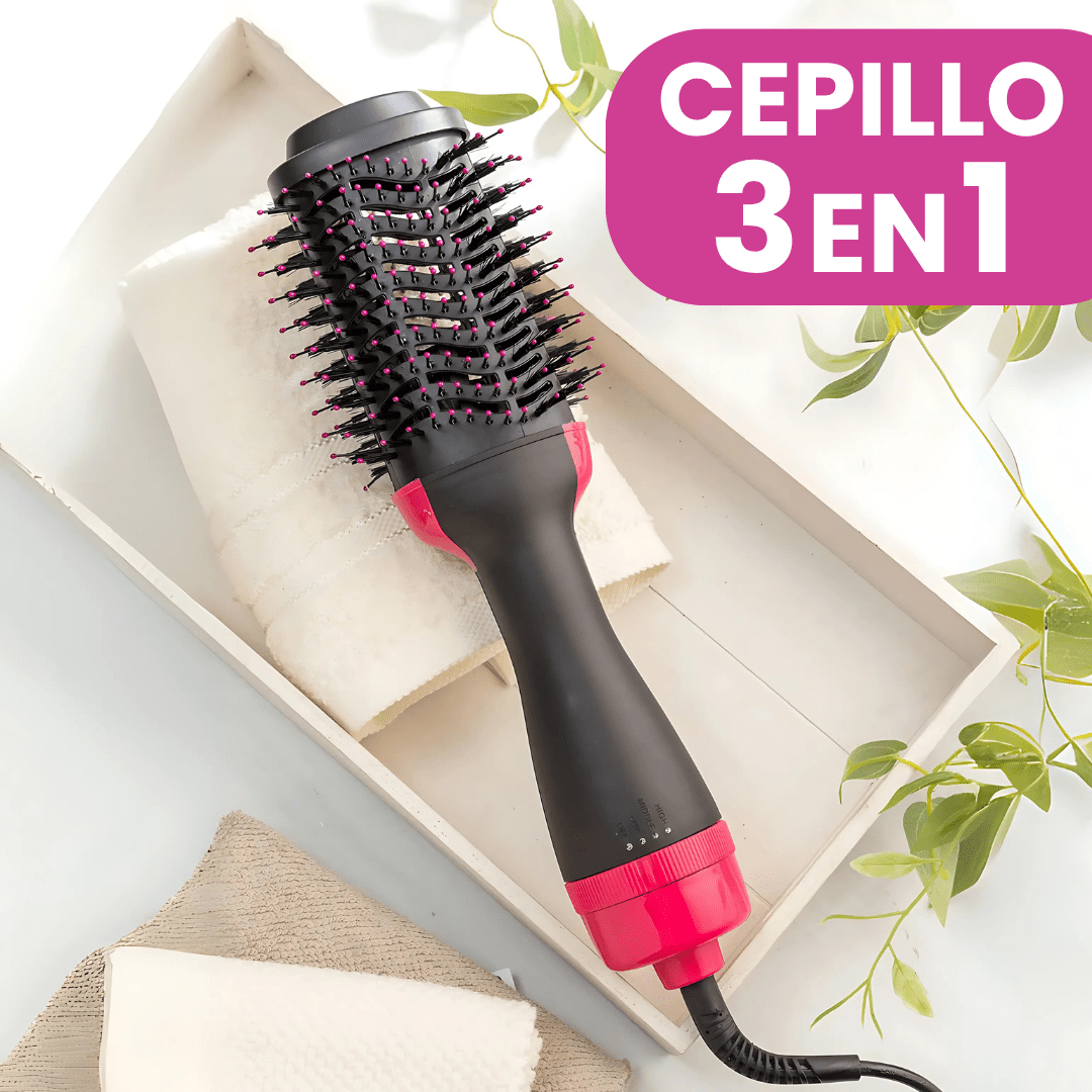 Cepillo Alisador 3 en 1 ¡Peina, Seca y Alisa! - Malvo