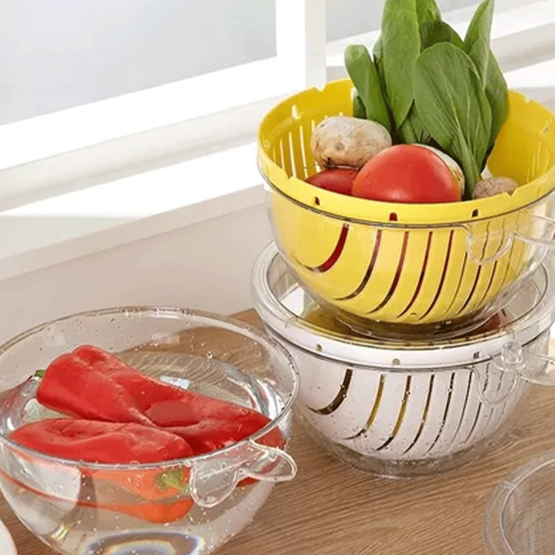 Colador Escurridor de Vegetales en Acrílico - Eficiencia en Tu Cocina - Malvo