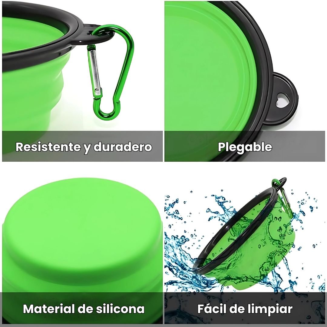 Comedero Bebedero Plegable de Silicona - Malvo