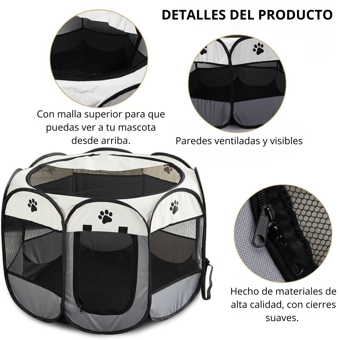Corral para mascotas plegable - Comodidad y seguridad para tu amigo - Malvo