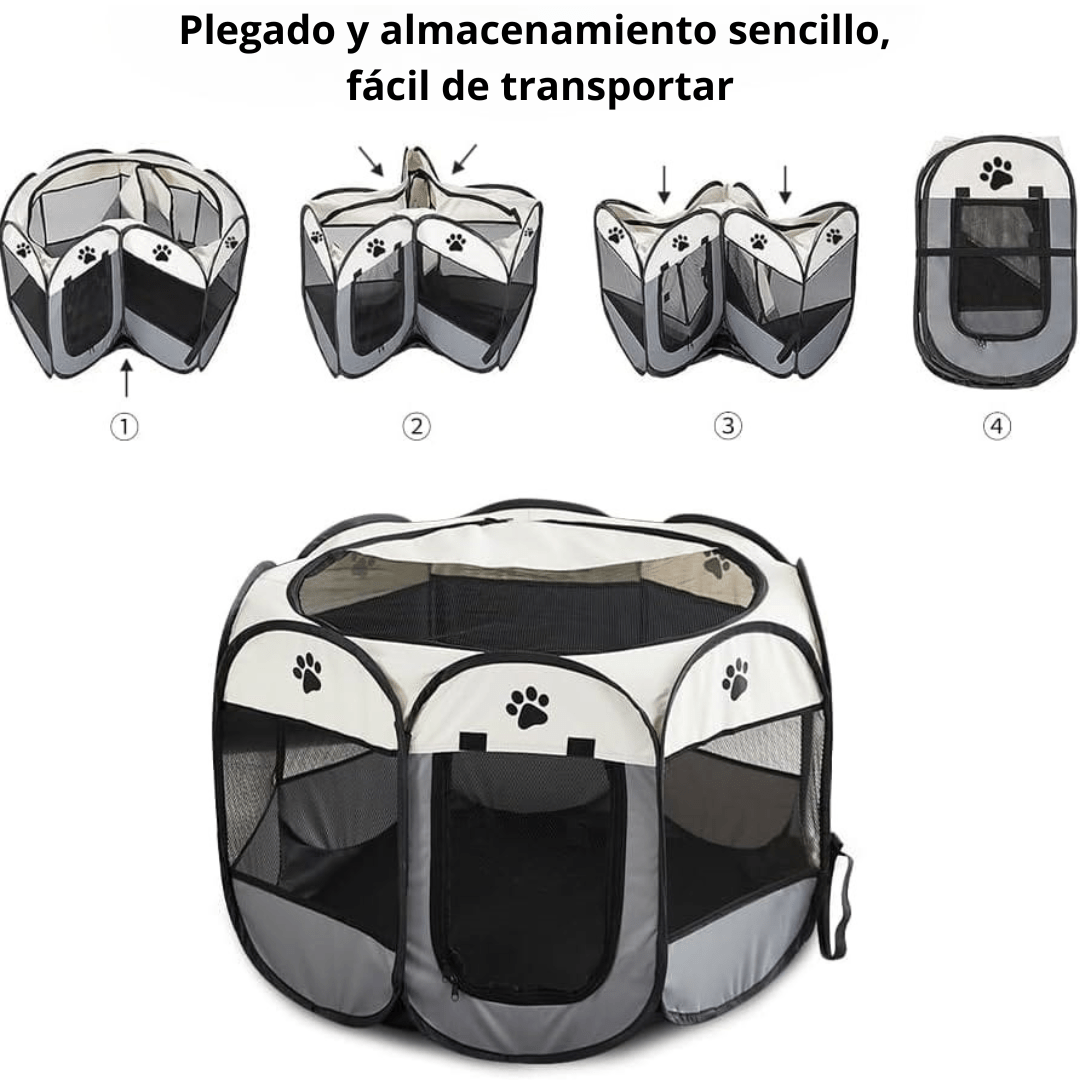 Corral para mascotas plegable - Comodidad y seguridad para tu amigo - Malvo