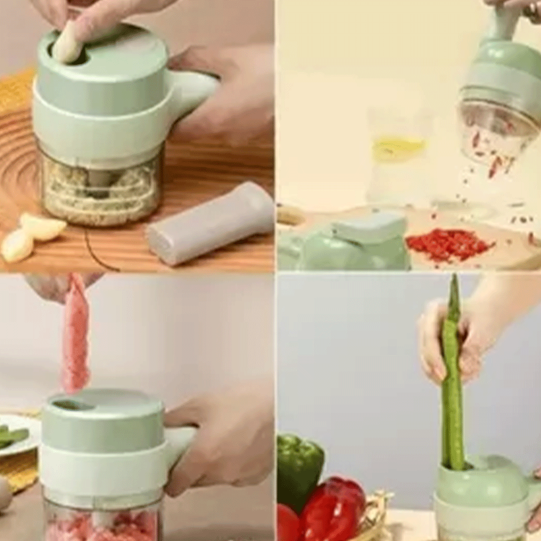 Cortadora Eléctrica de Verduras USB con Agarre Fácil - Rapidez y Eficiencia en la Cocina - Malvo