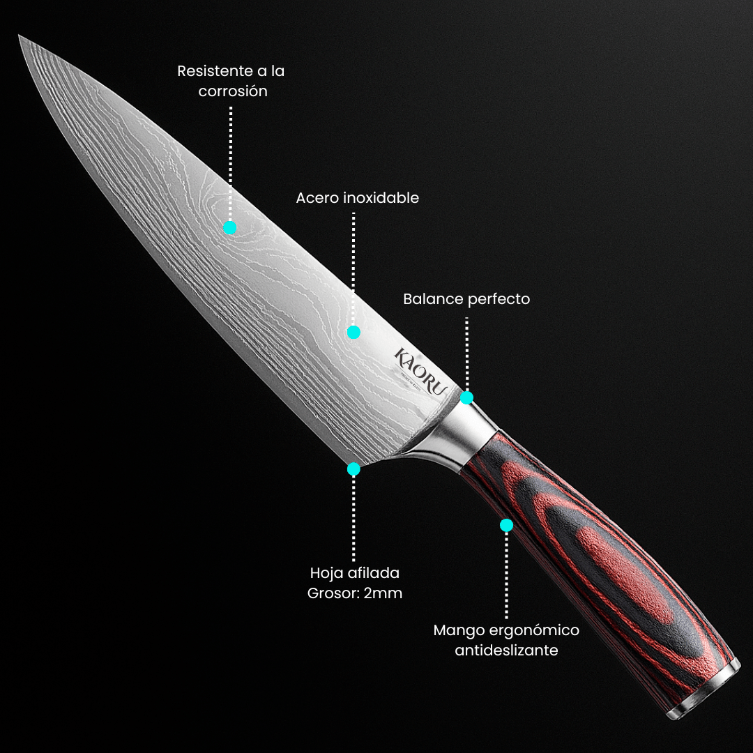 Cuchillo De Chef Cuchilla Profesional De Acero Inoxidable Forjado - Malvo