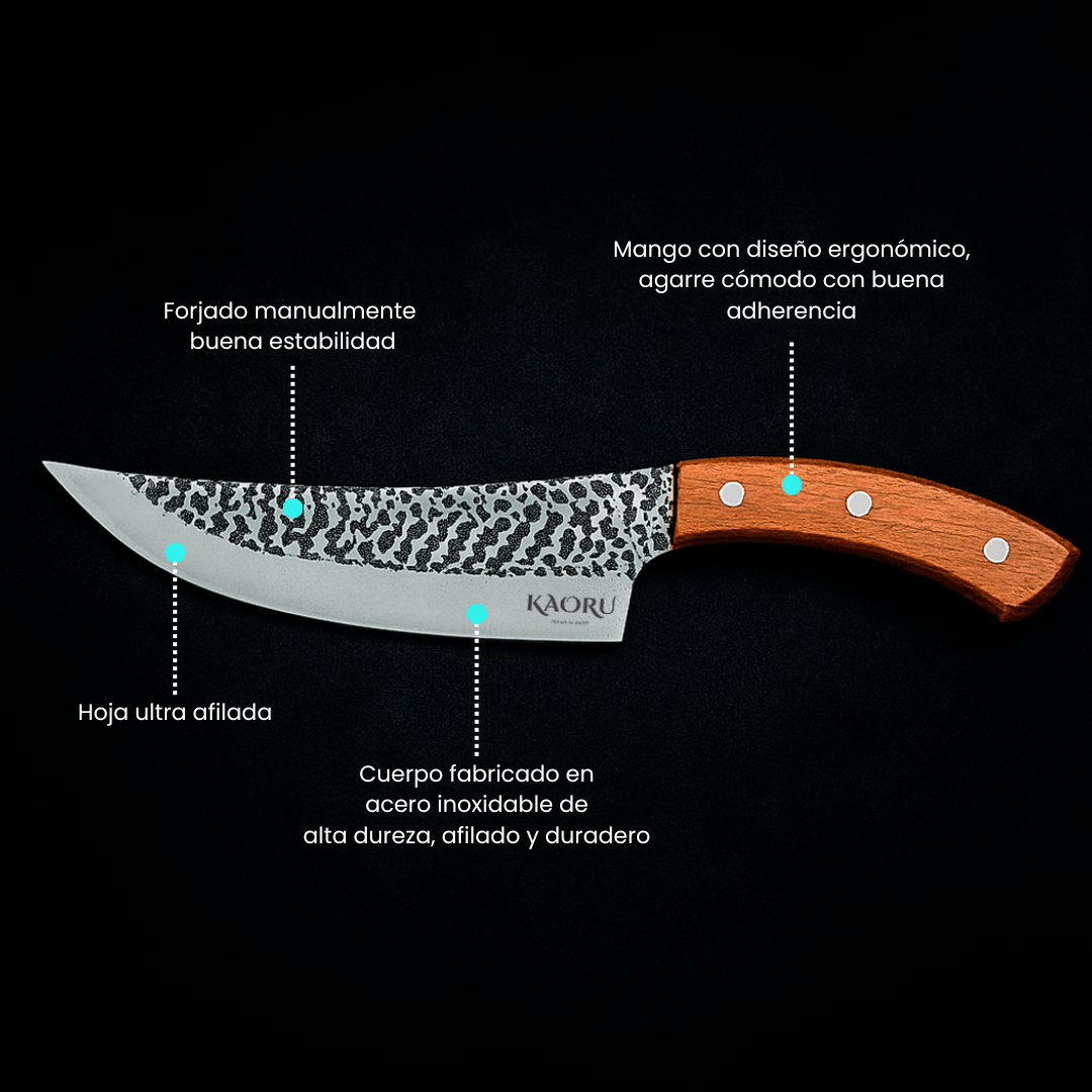 Cuchillo Deshuesador Kaoru Forjado a Mano Con Funda Y Caja - Malvo