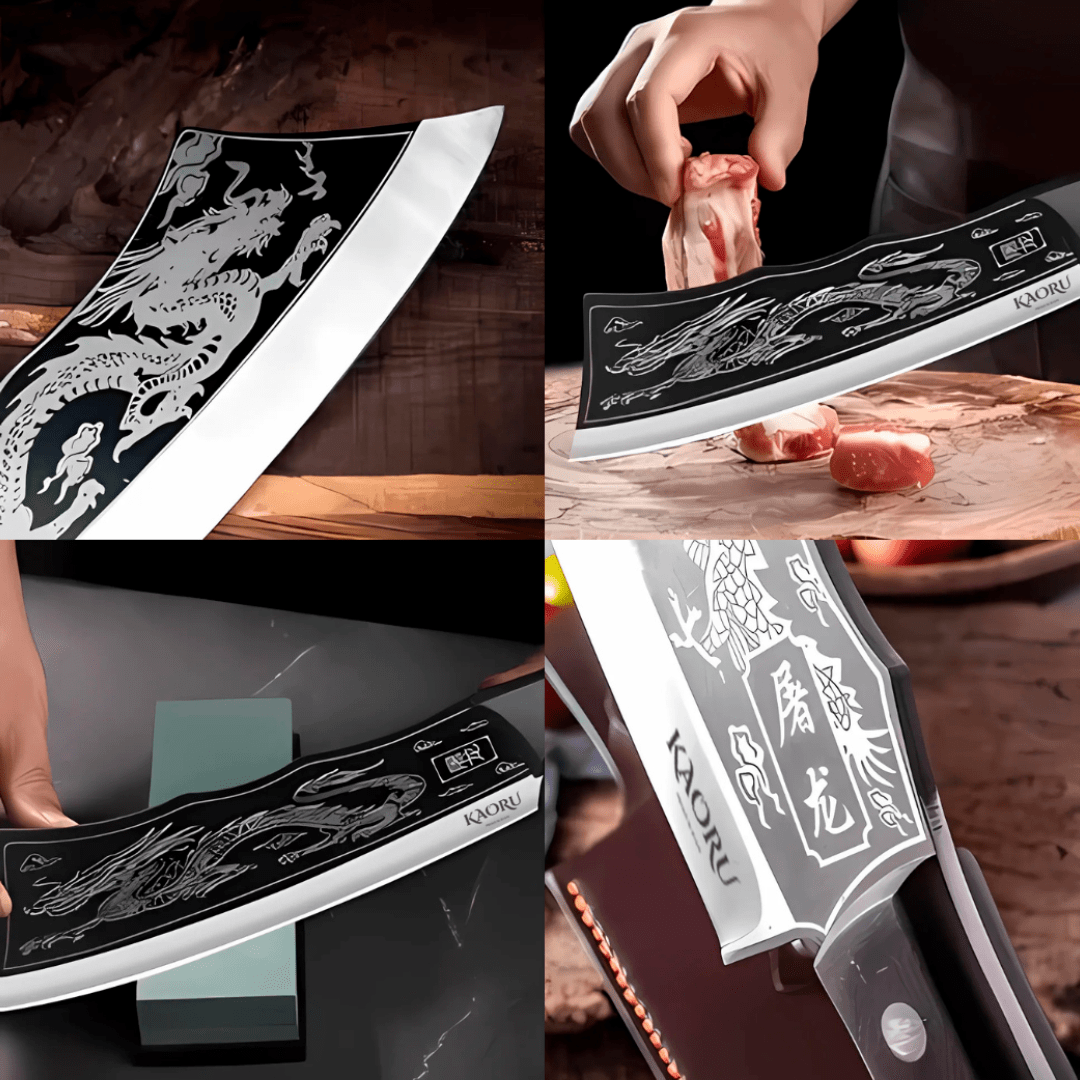 Cuchillo Deshuesador Kaoru Forjado Acero Premium Diseño Dragon - Malvo