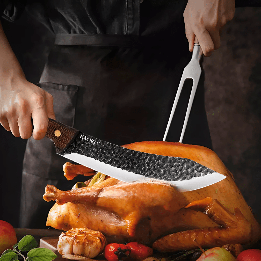 Cuchillo Kaoru Japonés Carnicero Premium Acero Inoxidable + Vaina - Malvo