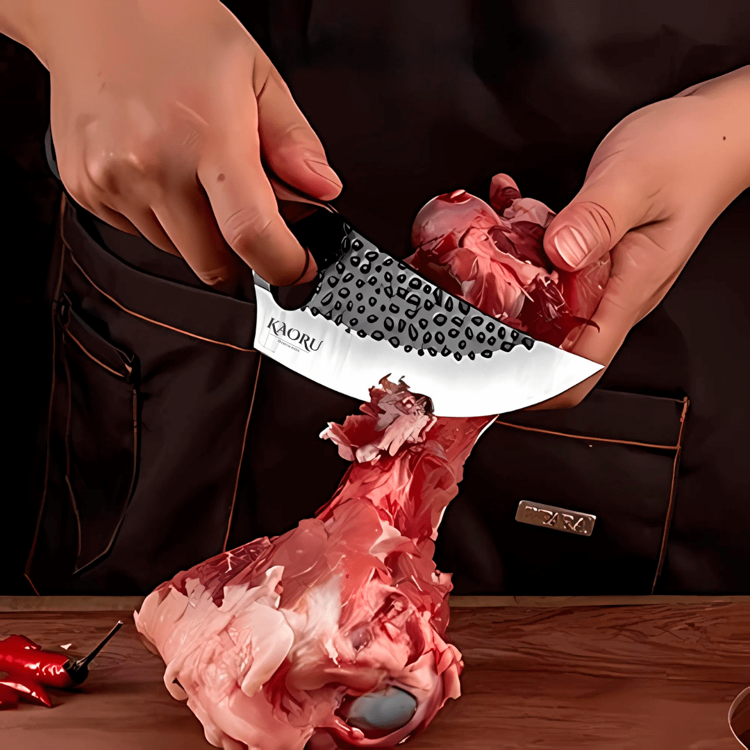 Cuchillo Premium Porta Dedo Kaoru Mango Negro Funda + Caja - Malvo