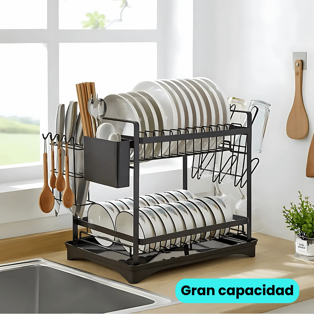 Escurridor de Doble Nivel para platos y utensilios - Malvo