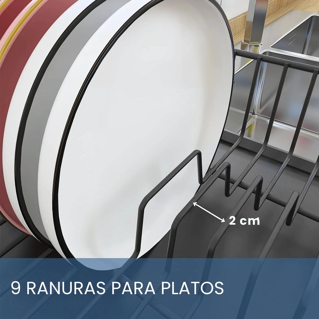 Escurridor De Platos Con Soporte Para Utensilios - Malvo
