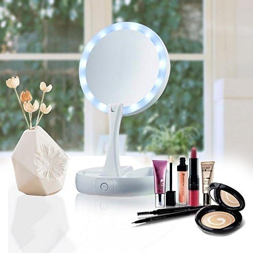 Espejo Doble Plegable con Luz LED - Portabilidad y Elegancia para tu Rutina - Malvo