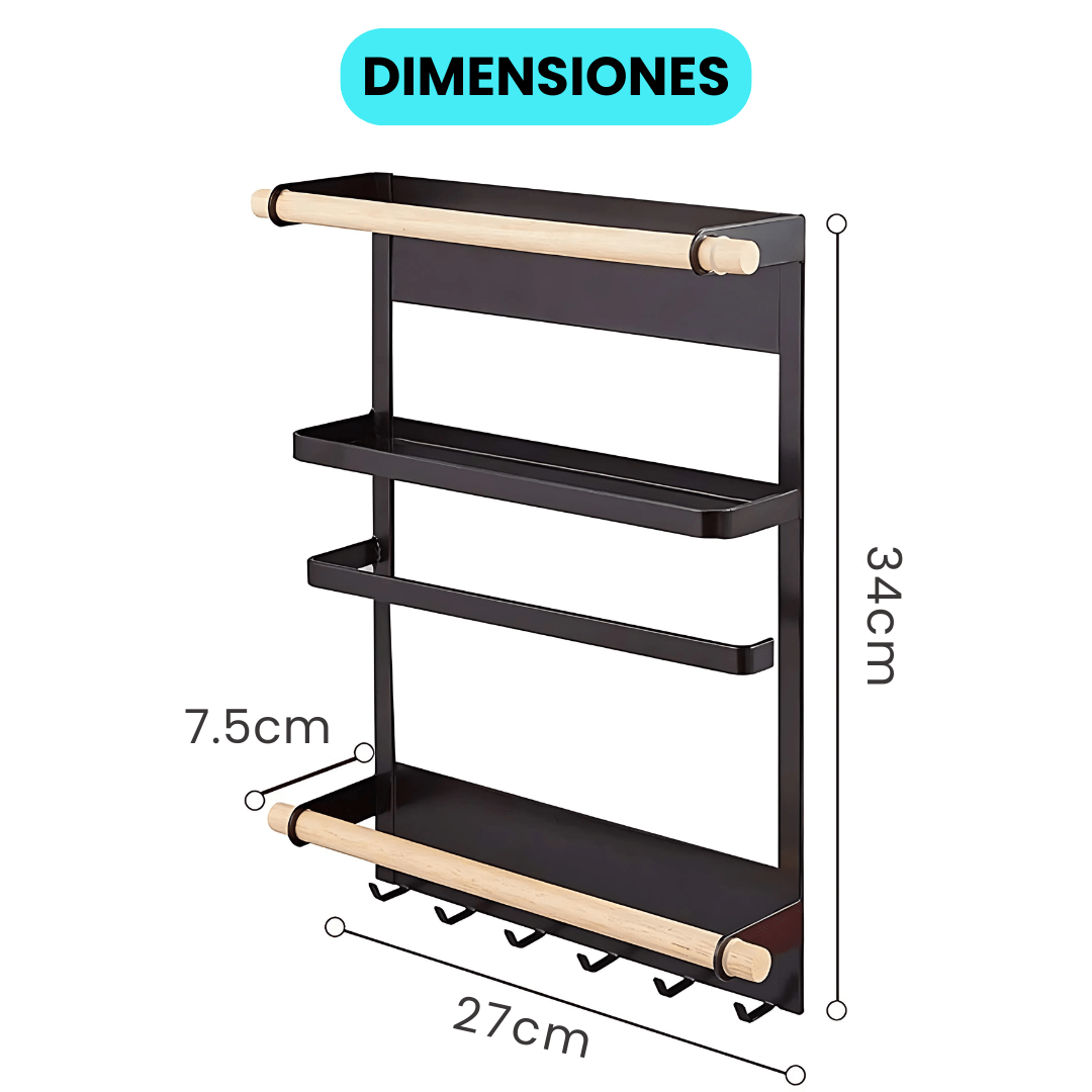 Estante Magnético Desmontable para Heladera - Malvo