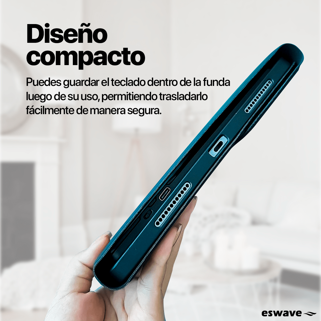 Funda Con Teclado Para Tablet Samsung S9 Y S9 Fe Eswave - Malvo