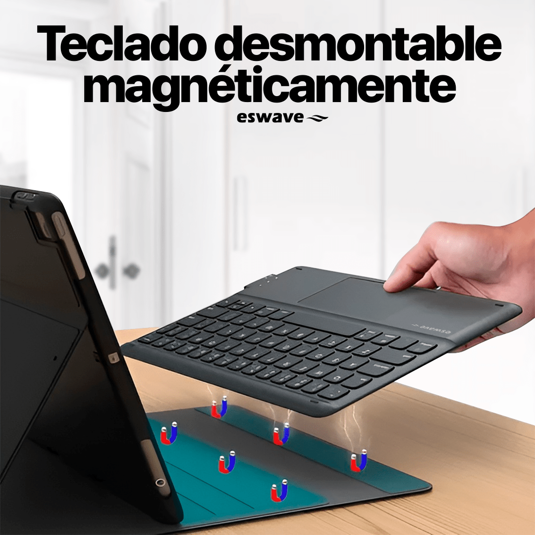 Funda Con Teclado Para Tablet Samsung S9 Y S9 Fe Eswave - Malvo