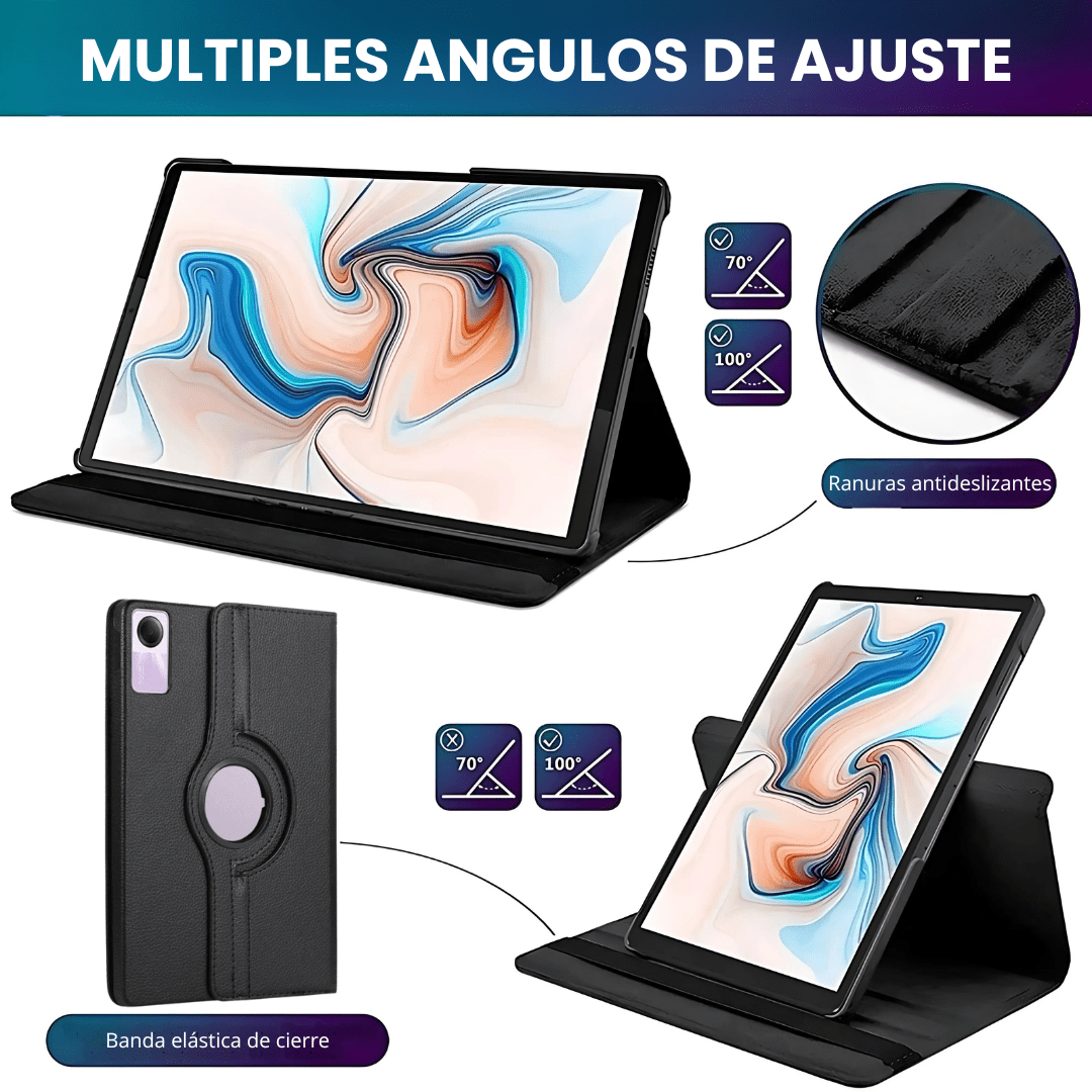 Funda Para Tablet Plegable De Ecocuero para Redmi Pad SE - Malvo