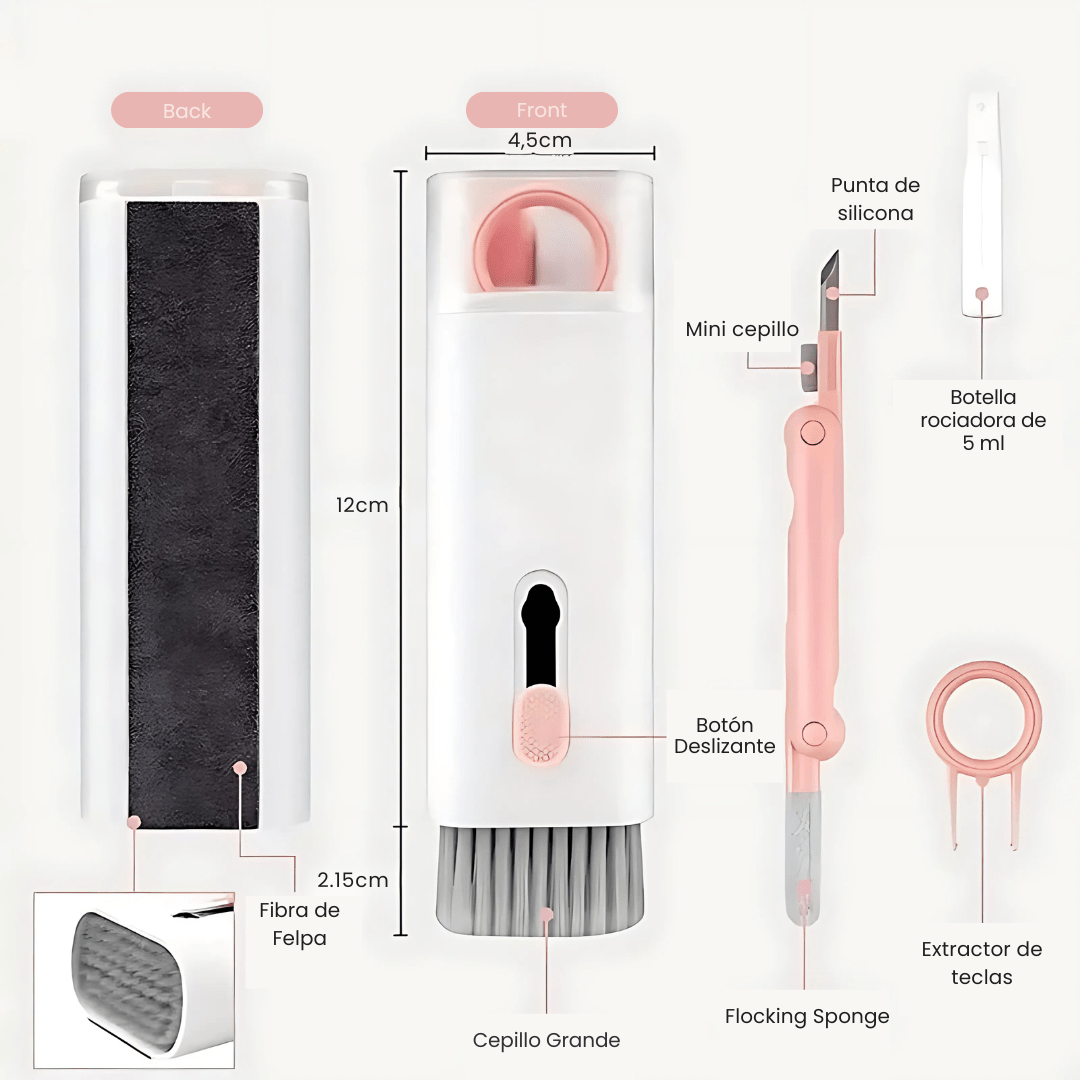 Kit Limpiador 7 en 1 para Pantallas y Dispositivos - Malvo