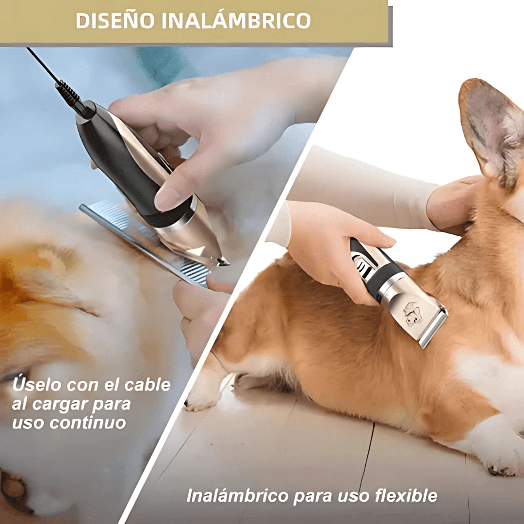 Kit Máquina Corta Pelo Para Mascotas Inalámbrica - ¡Cortá con precisión y comodidad! - Malvo