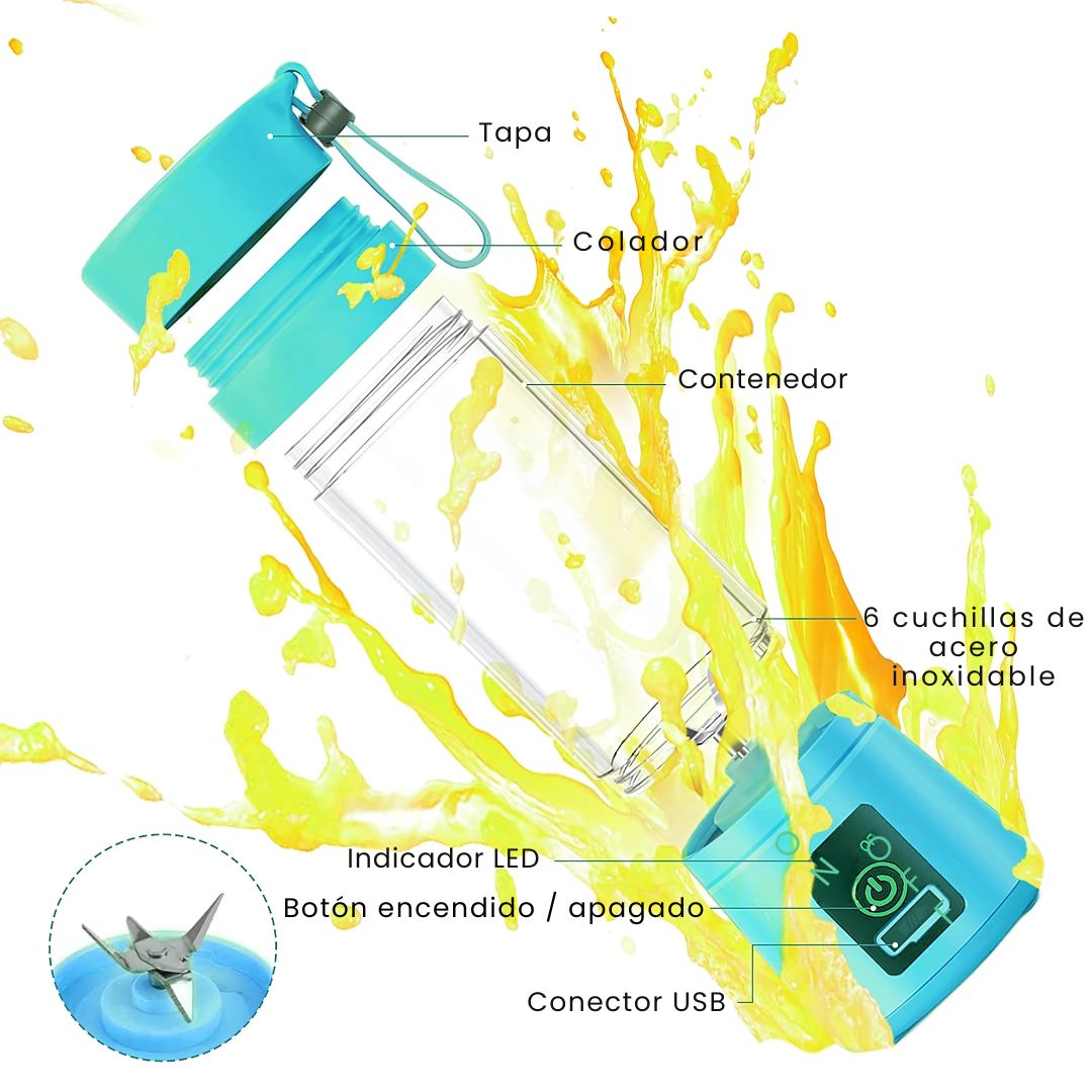 Licuadora Portátil Recargable 3 en 1 - Malvo