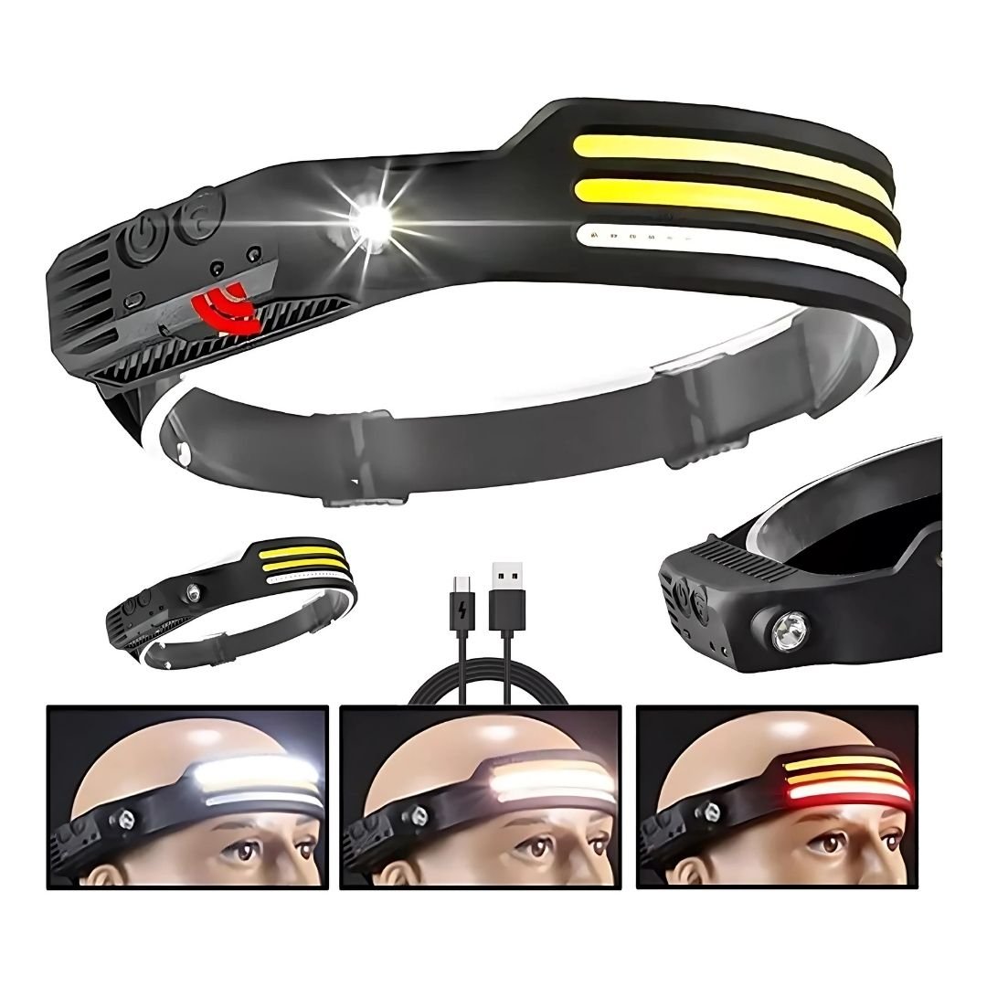 Linterna led frontal - Ilumina tu camino con total libertad - Malvo