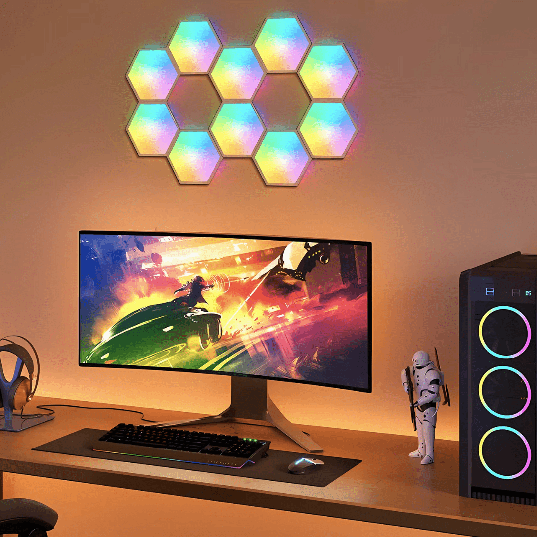 Luces Led RGB Hexagonales Táctiles - Malvo