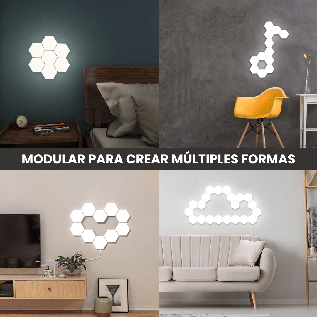 Luces Led RGB Hexagonales Táctiles - Malvo