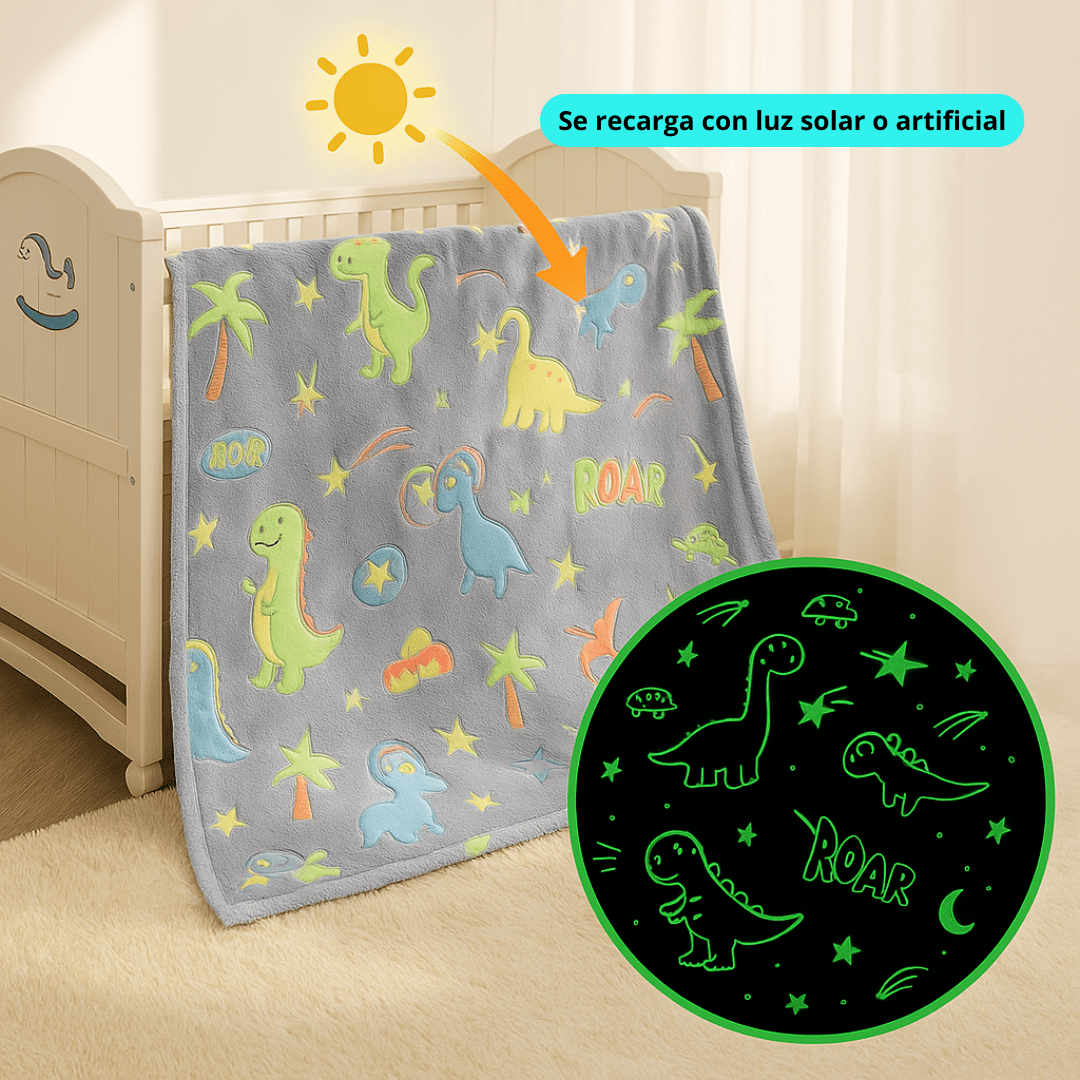 Manta Polar Luminosa Infantil Brilla y Abriga - Malvo