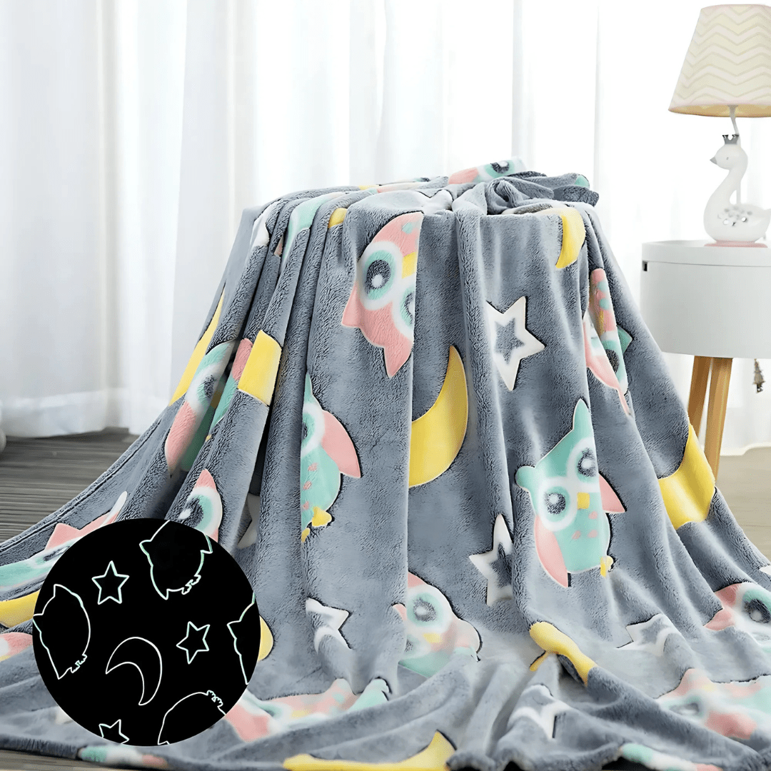 Manta Polar Luminosa Infantil Brilla y Abriga - Malvo