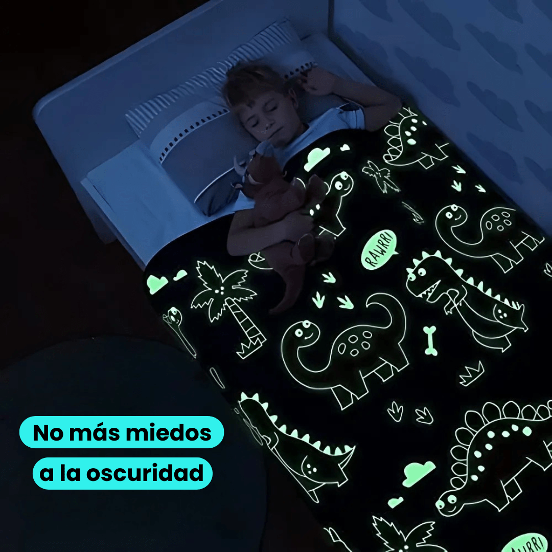 Manta Polar Luminosa Infantil Brilla y Abriga - Malvo