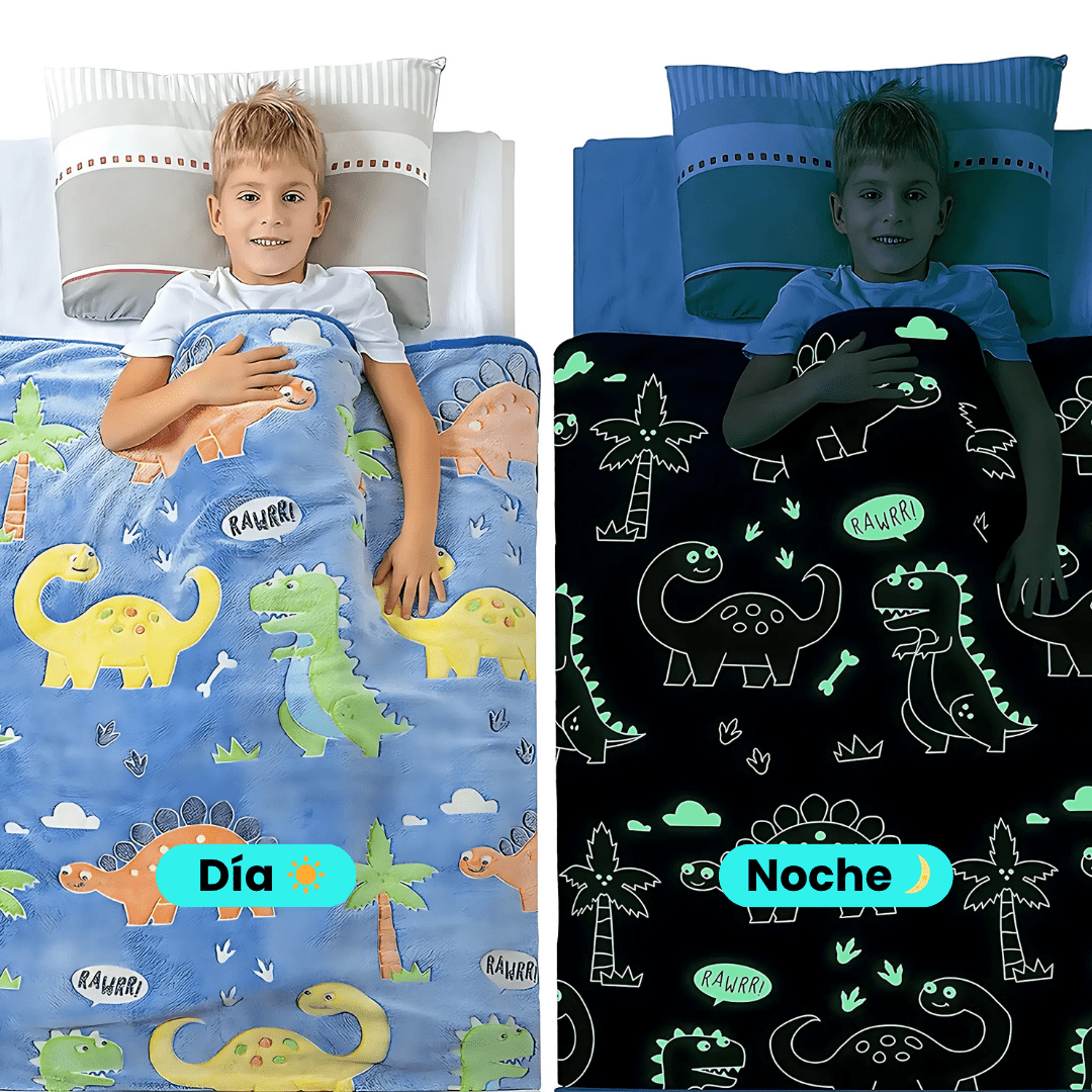 Manta Polar Luminosa Infantil Brilla y Abriga - Malvo