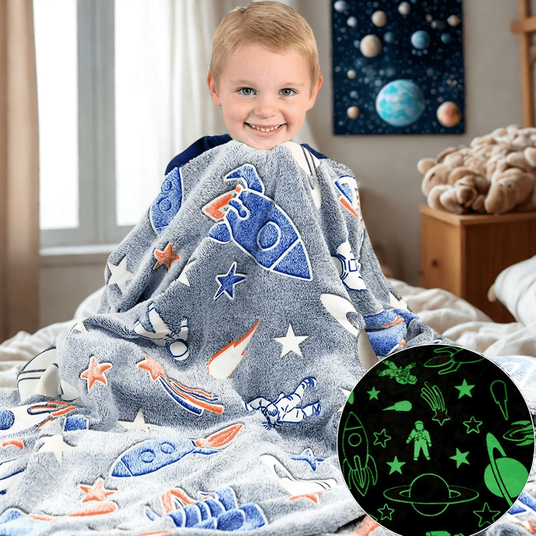 Manta Polar Luminosa Infantil Brilla y Abriga - Malvo