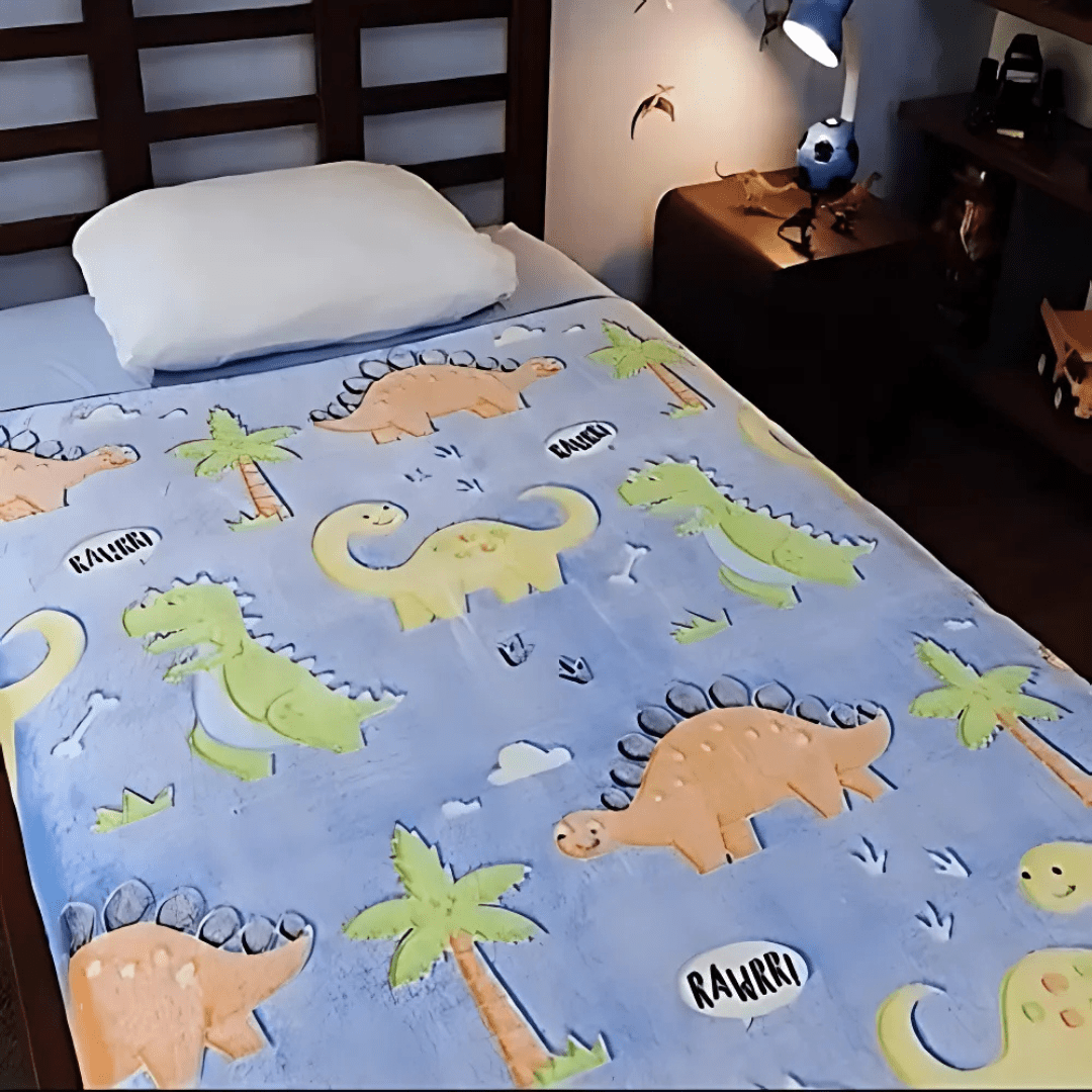 Manta Polar Luminosa Infantil Brilla y Abriga - Malvo