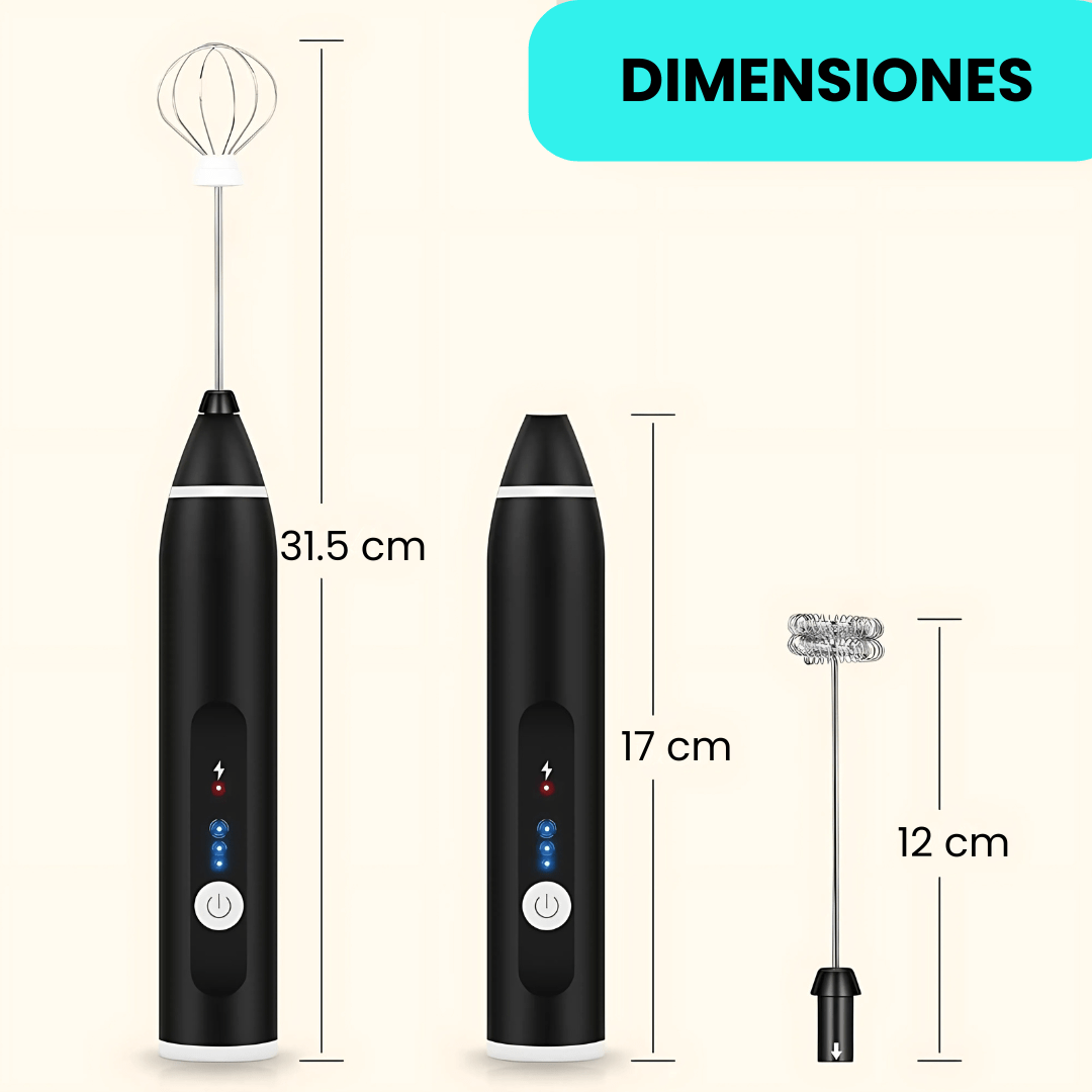 Mini Batidor Recargable USB 3 Velocidades - ¡Prepara tus recetas al instante! - Malvo