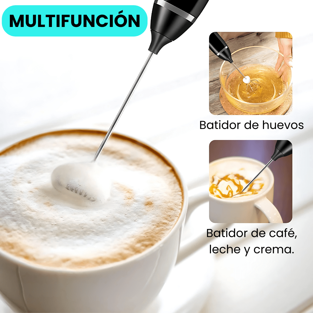Mini Batidor Recargable USB 3 Velocidades - ¡Prepara tus recetas al instante! - Malvo