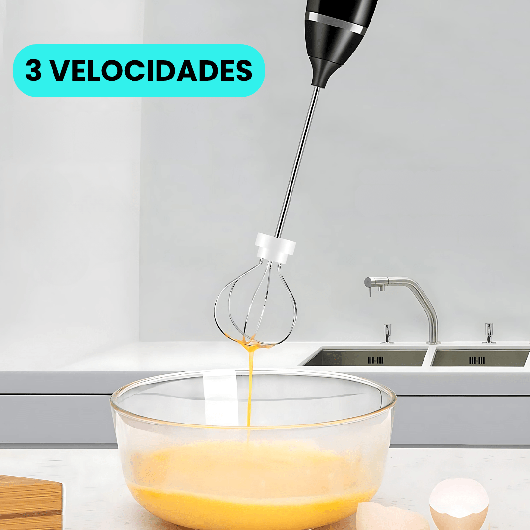Mini Batidor Recargable USB 3 Velocidades - ¡Prepara tus recetas al instante! - Malvo